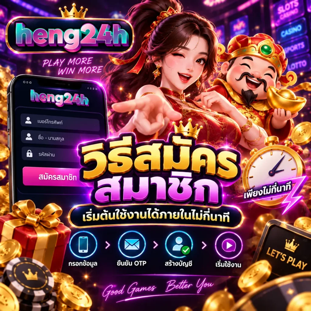 สมัครสมาชิก heng24h อย่างเป็นขั้นตอน