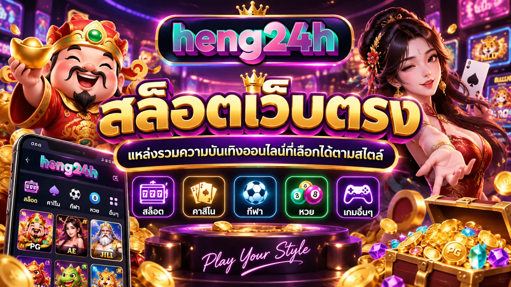 สล็อตเว็บตรง heng24h แหล่งรวมความบันเทิงออนไลน์ที่เลือกได้ตามสไตล์
